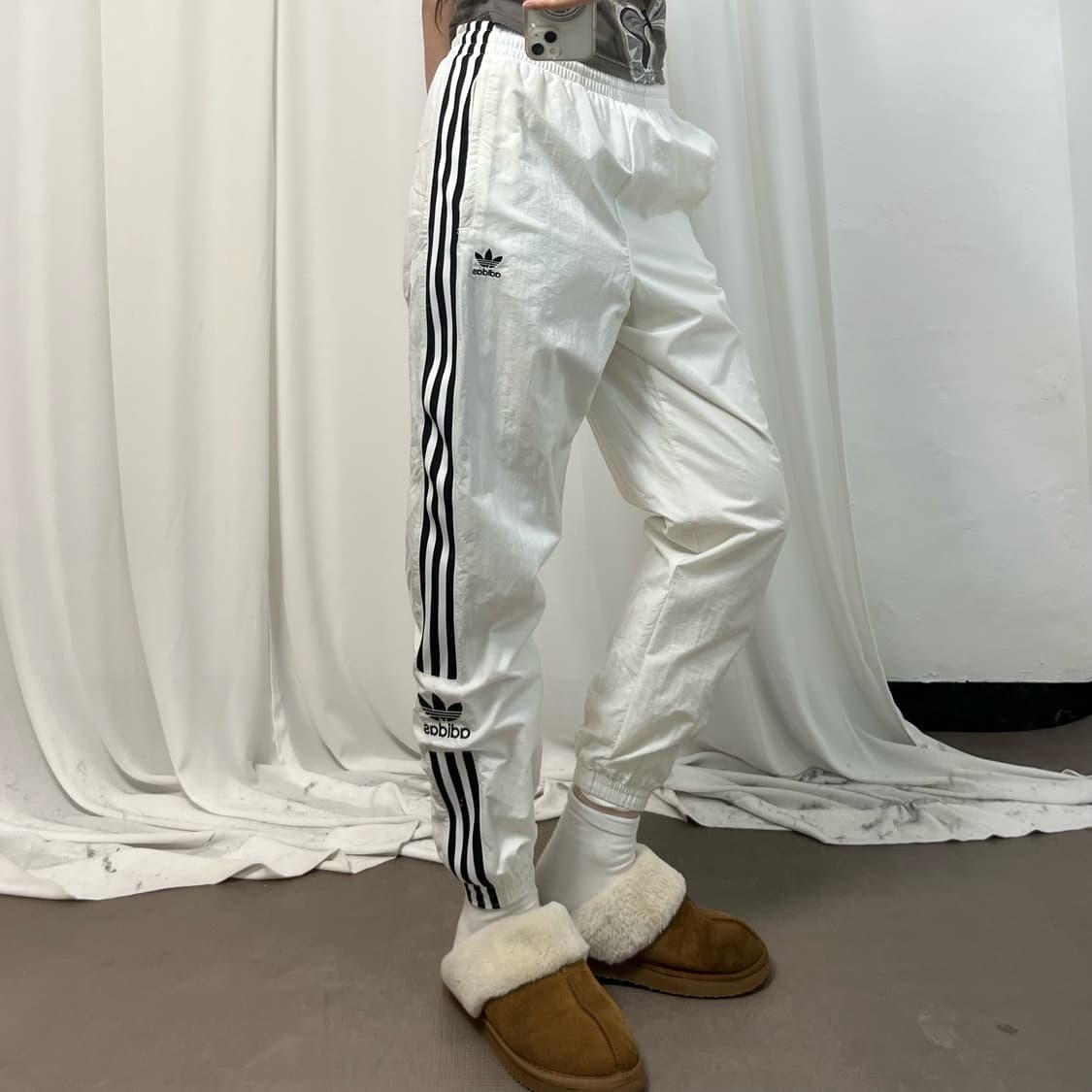 Adidas White Lock-Up Jogger Woven Pants  상품이미지2