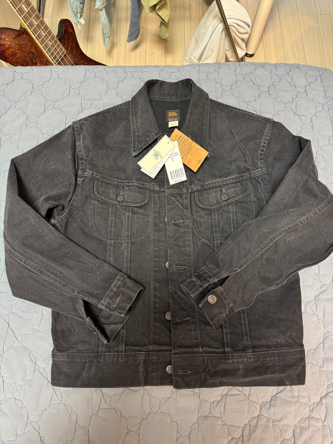 더블알엘 리랜드 흑청 데님 자켓 M 상품이미지1