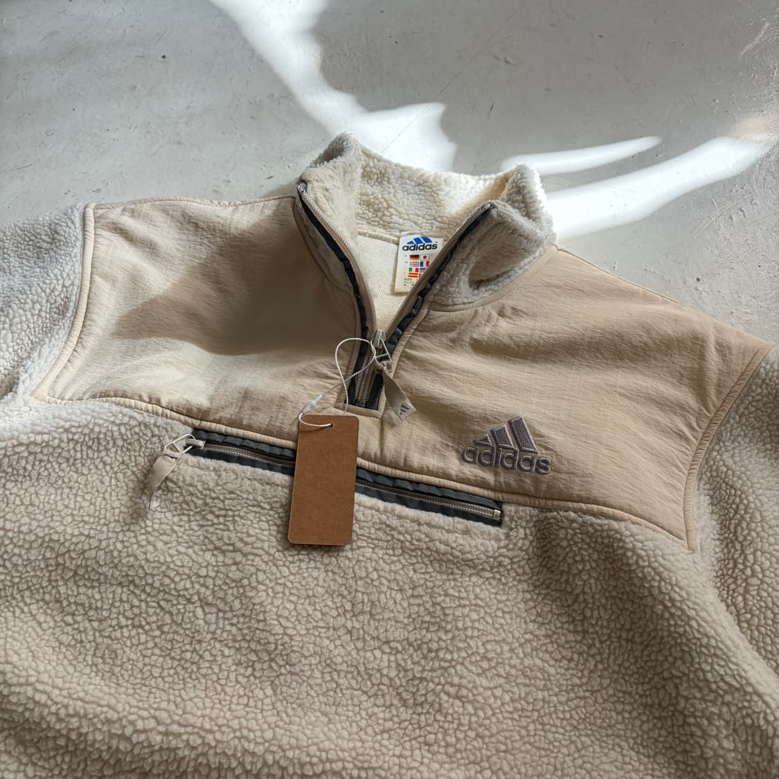 90s 아디다스 빈티지 하프집업 플리스 L 상품이미지4