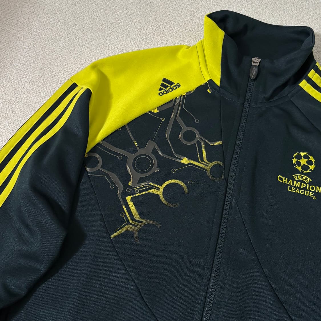 아디다스 챔피언스리그 네이비 네온 포인트 스몰로고 져지 상품이미지2