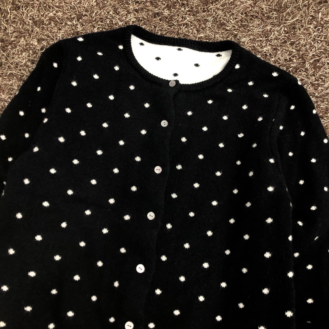 빈티지 폴카닷 도트 가디건 상품이미지3