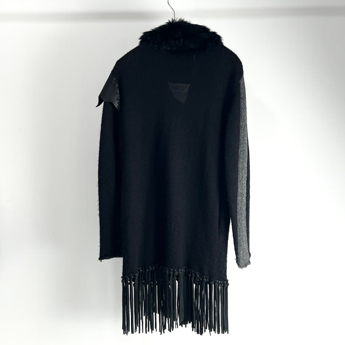 로엔 레더 프린지 울 롱코트 상품이미지10