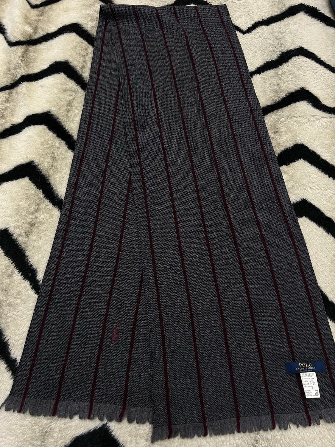 폴로랄프로렌 울 혼방 머플러/짙은그레이 상품이미지2