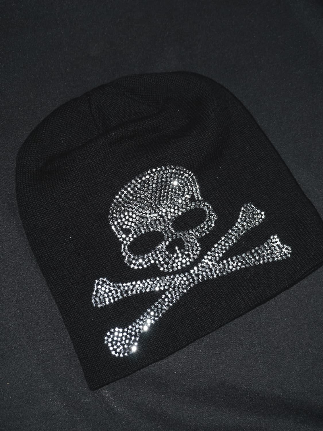 punk skull rhinestone beanie  상품이미지3