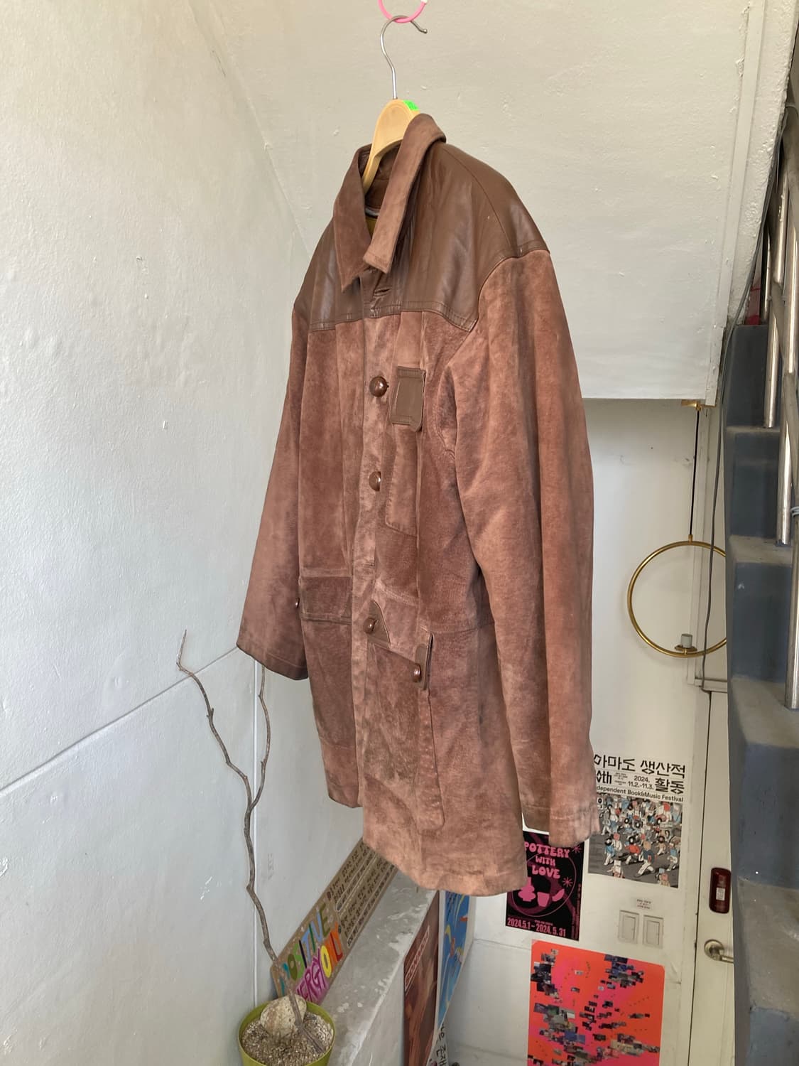 빈티지 스웨이드 가죽 자켓 상품이미지4