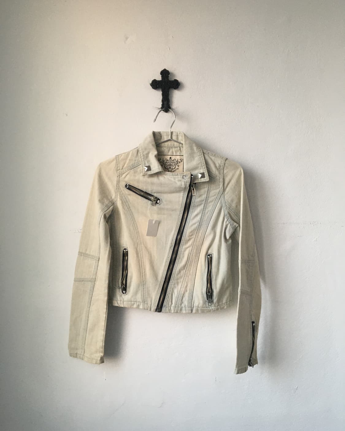 Stud point dyed rider jacket 상품이미지2