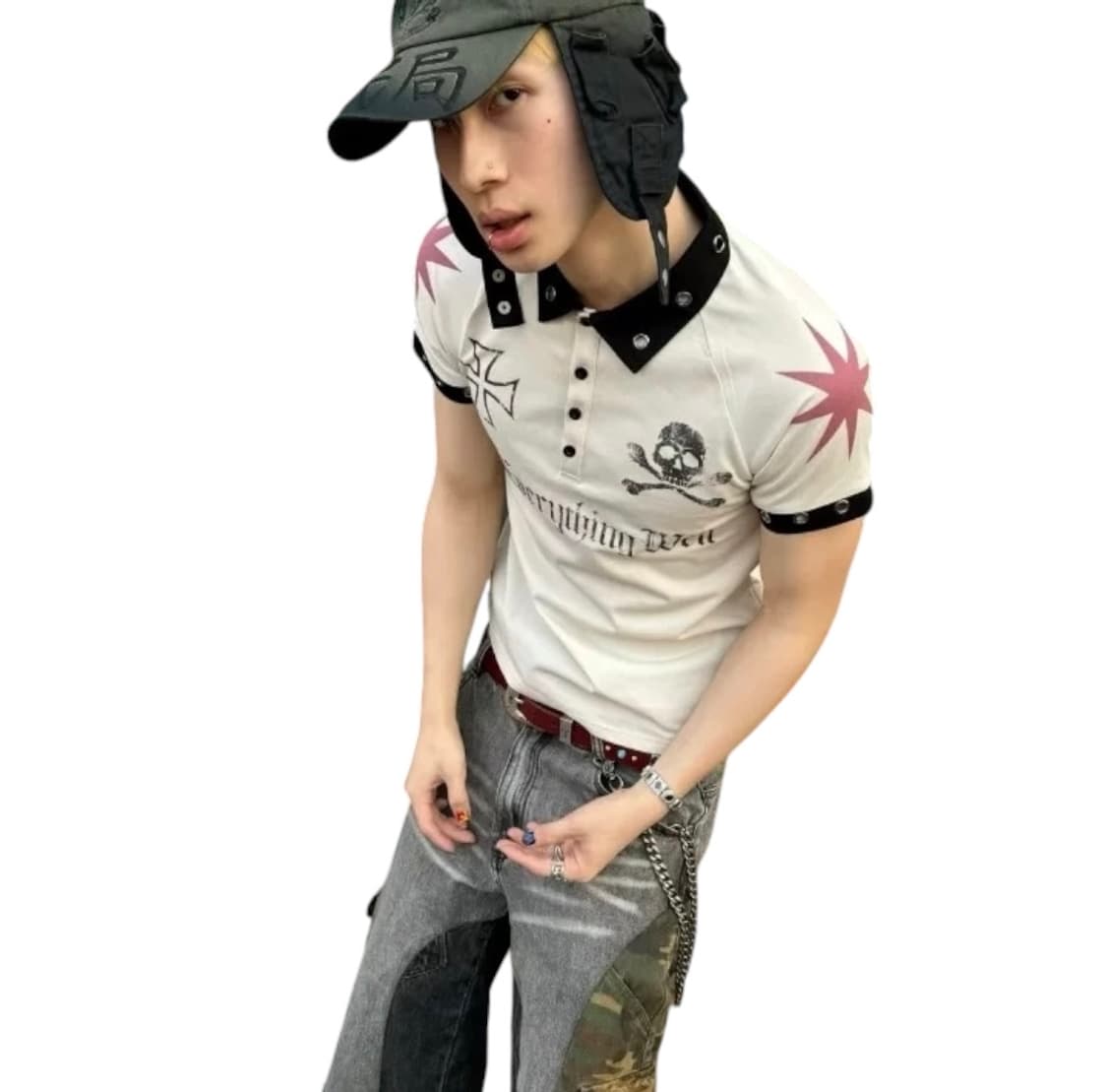 Vintage mood 오피움 스타일 반팔티 상품이미지2
