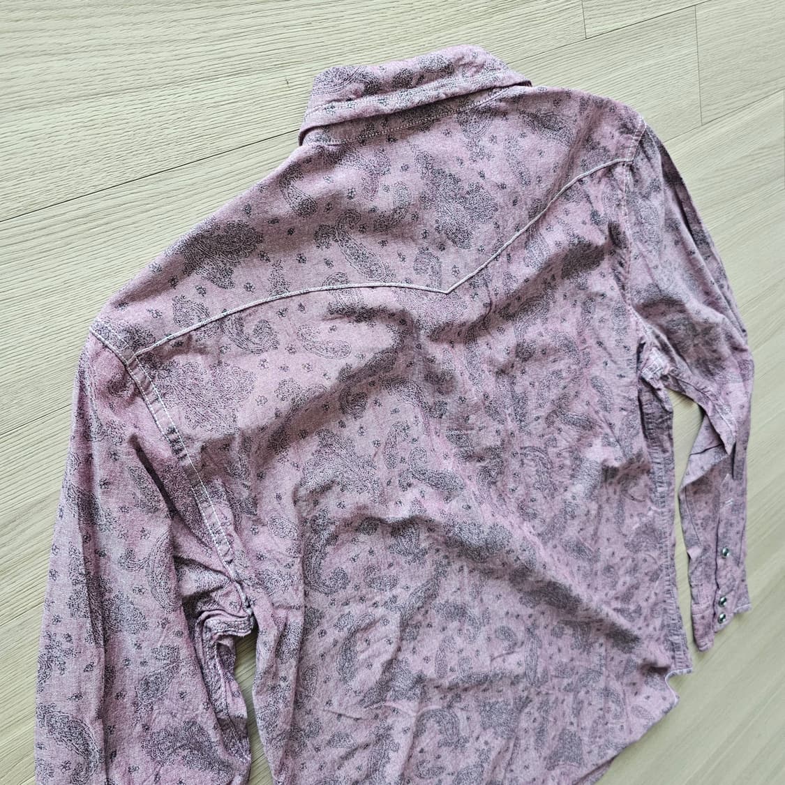 95 M 더스티핑크 MOSSIMO 페이즐리 웨스턴 셔츠  남자 여자 긴팔 상품이미지4