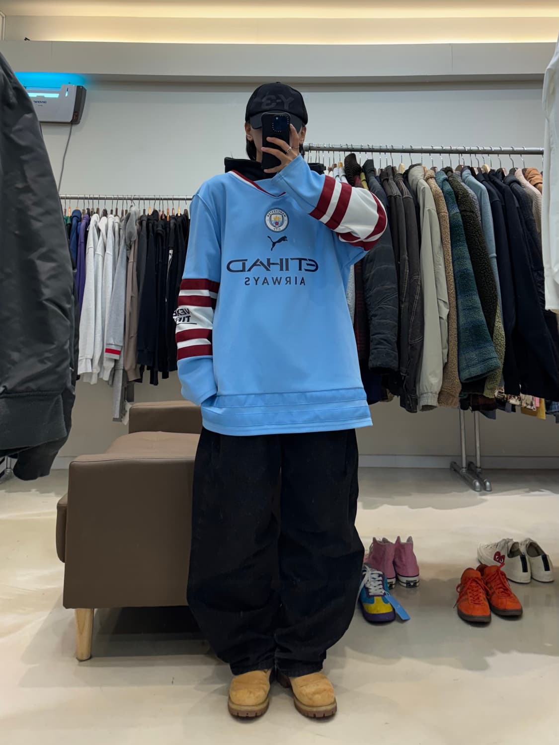 푸마 맨체스터 시티 오버사이즈 윈터 저지 상품이미지7