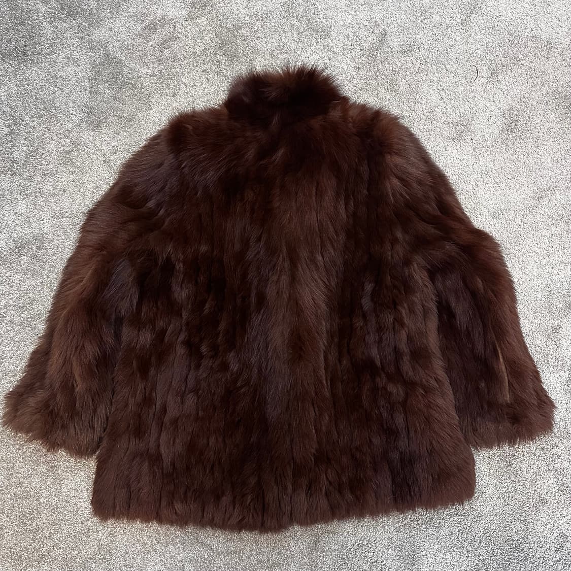 브라운 컬러믹스 사가폭스 퍼자켓L 상품이미지8