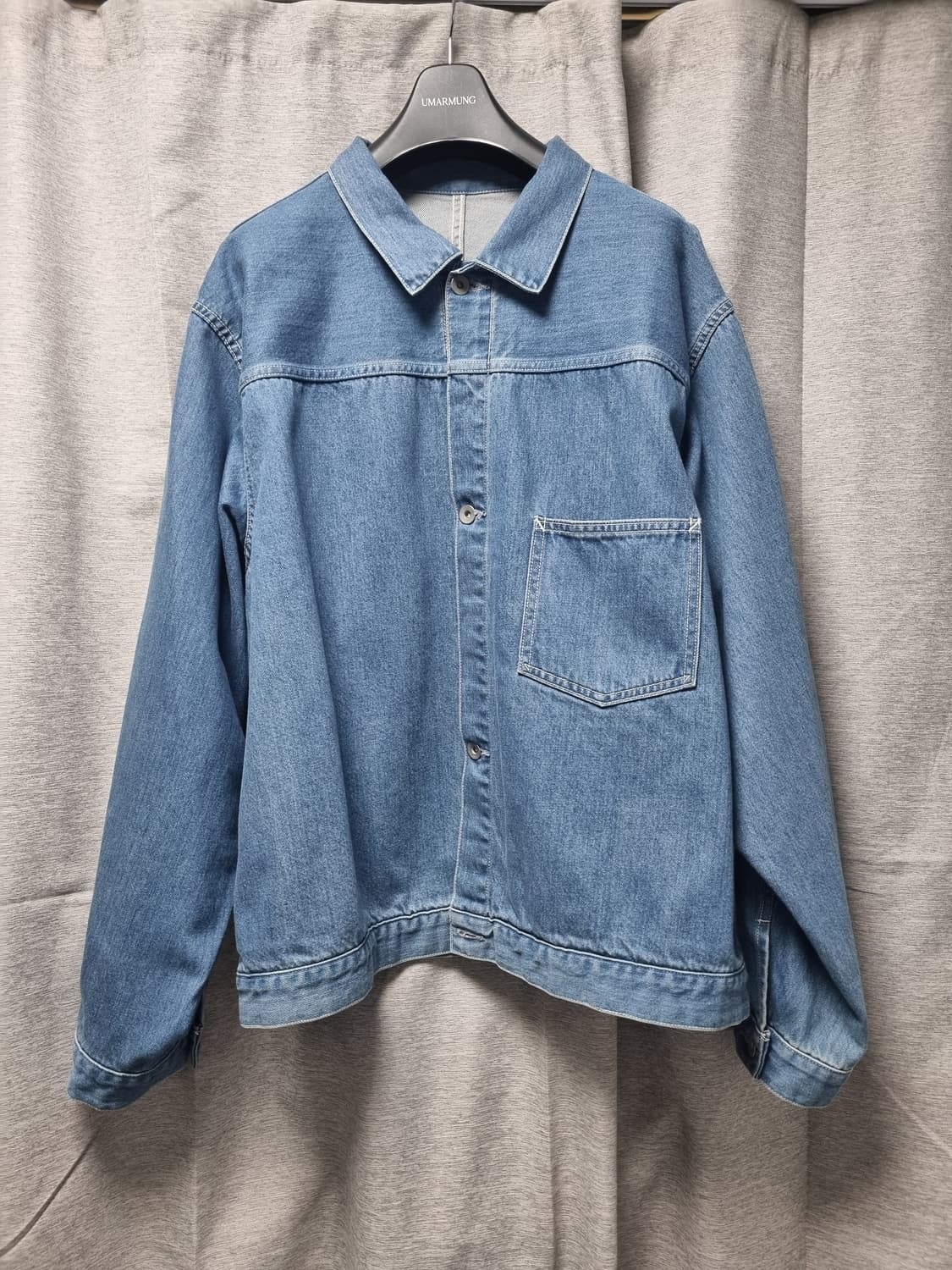 나나미카 숏 데님자켓 라이트 인디고 XL 상품이미지1