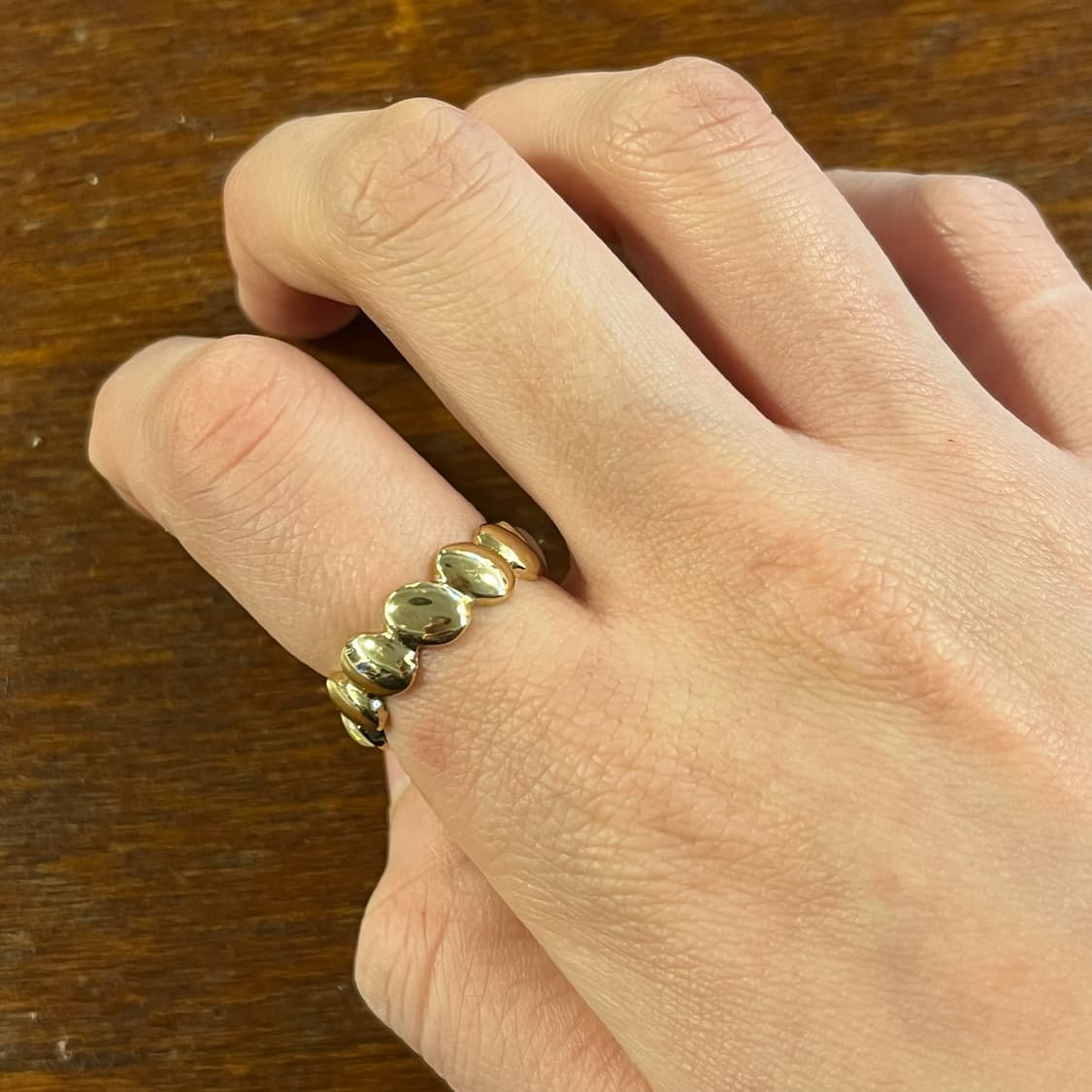 새상품 여성 신주 반반 원석 골드 반지 상품이미지2