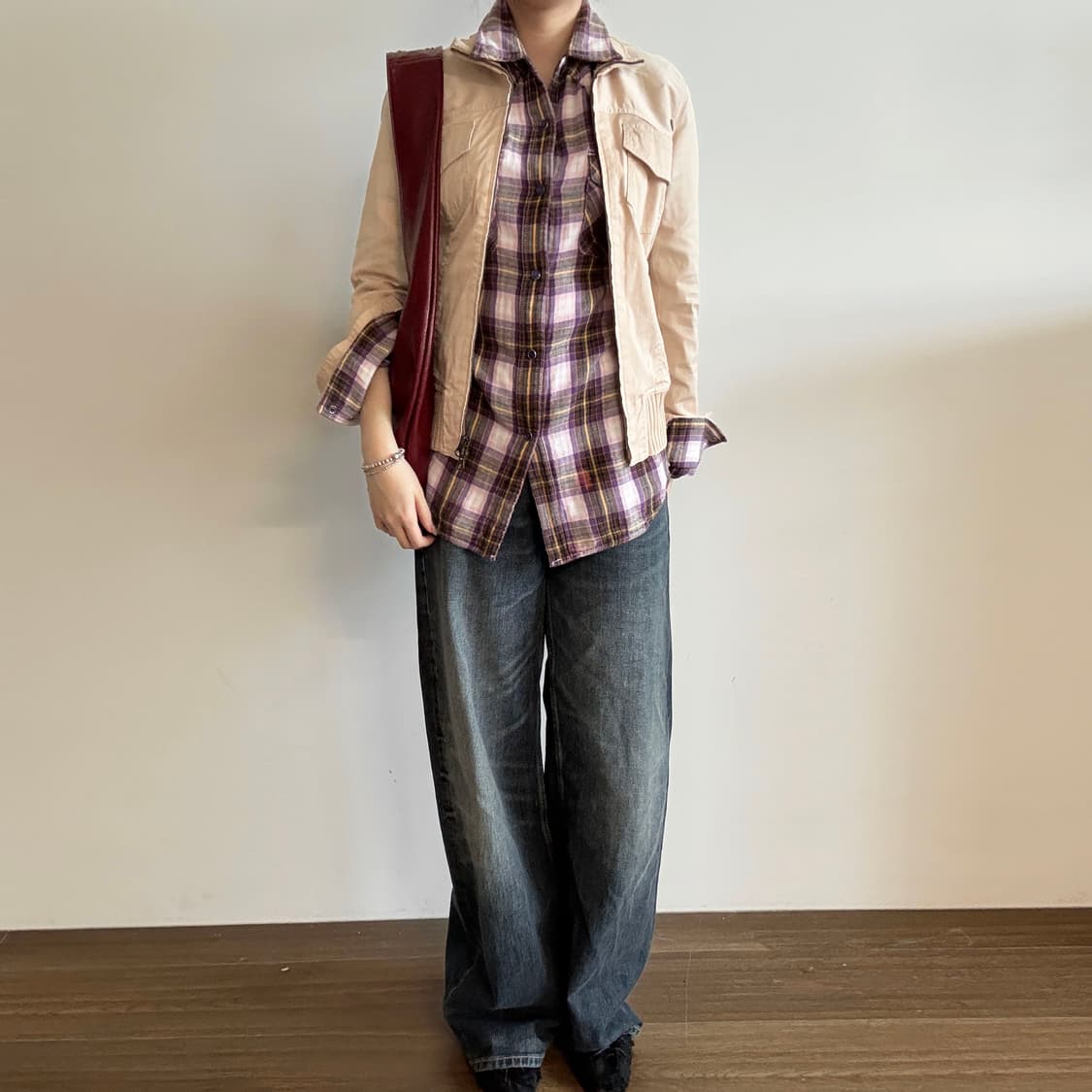 Ribbed Collar Zip-Up Jacket 상품이미지1