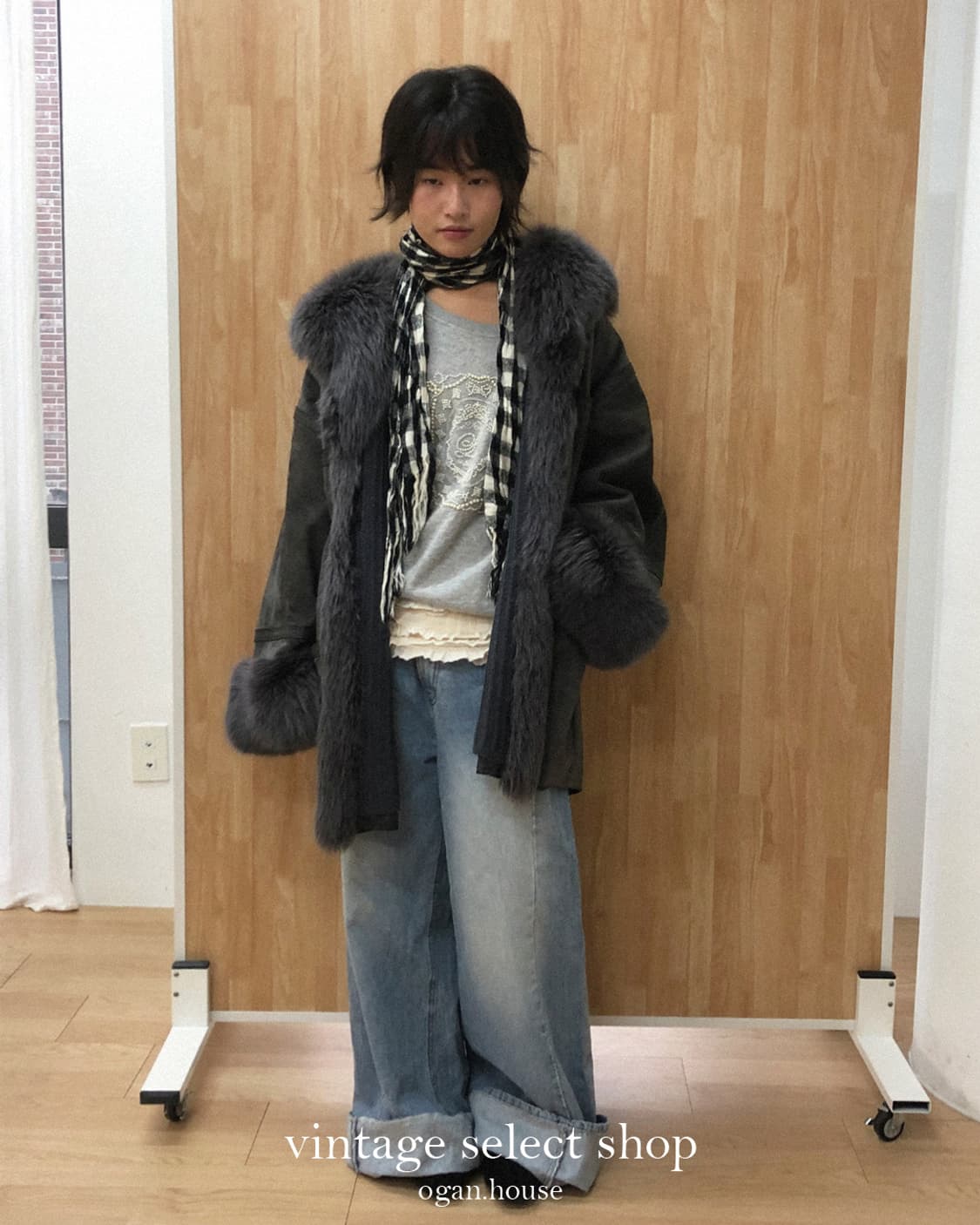 vintage eco fur mustang coat 상품이미지6