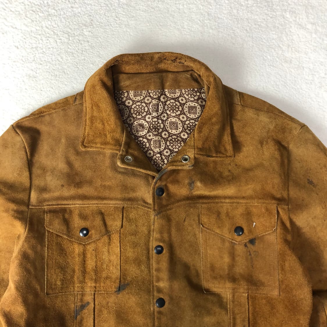 1970s 구케이 더티워시드 레더 트러커 자켓  상품이미지4