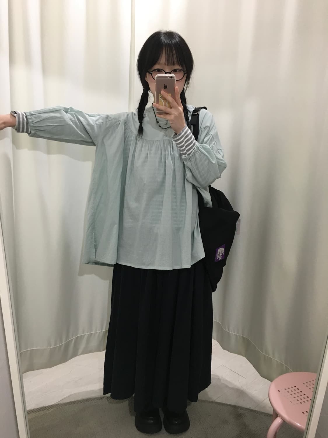 soft mint pleats blouse 상품이미지1