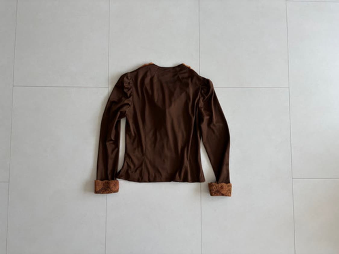 lace tie-neck blouse 상품이미지4