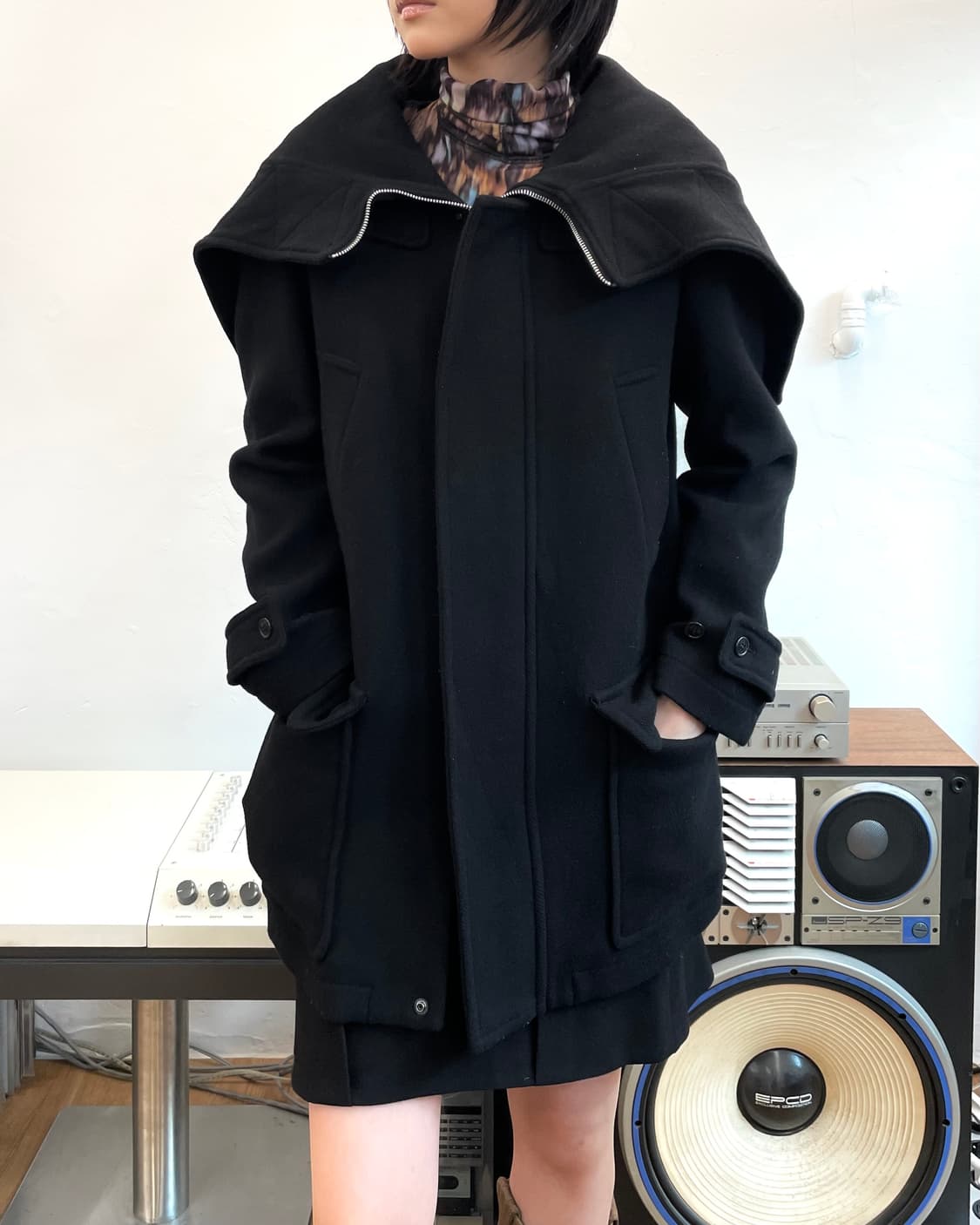 [L] ZUCCa 주카 울 후드 코트 상품이미지3