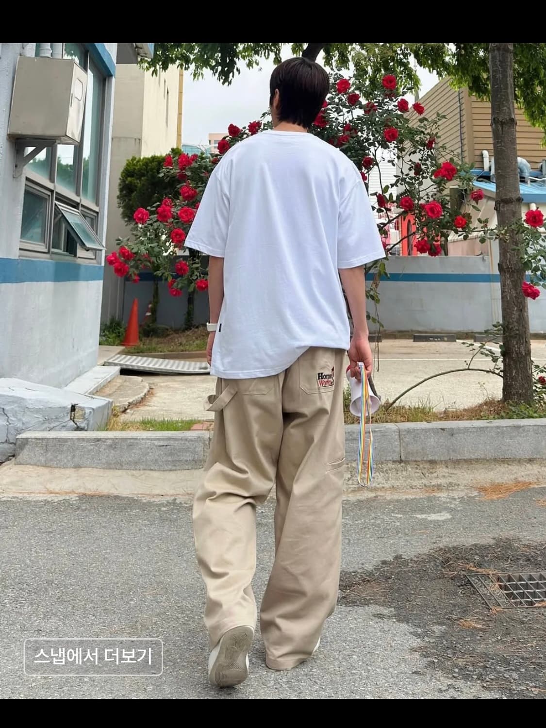 어반디타입 홈보이 벌룬 워크 팬츠_베이지S 상품이미지5