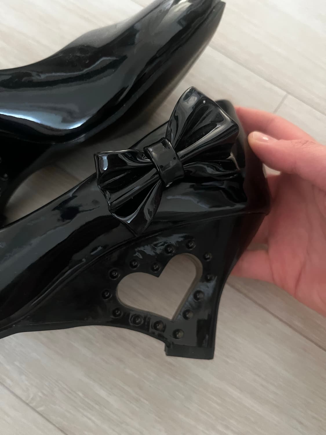 빈티지 하트 리본 구두 상품이미지2