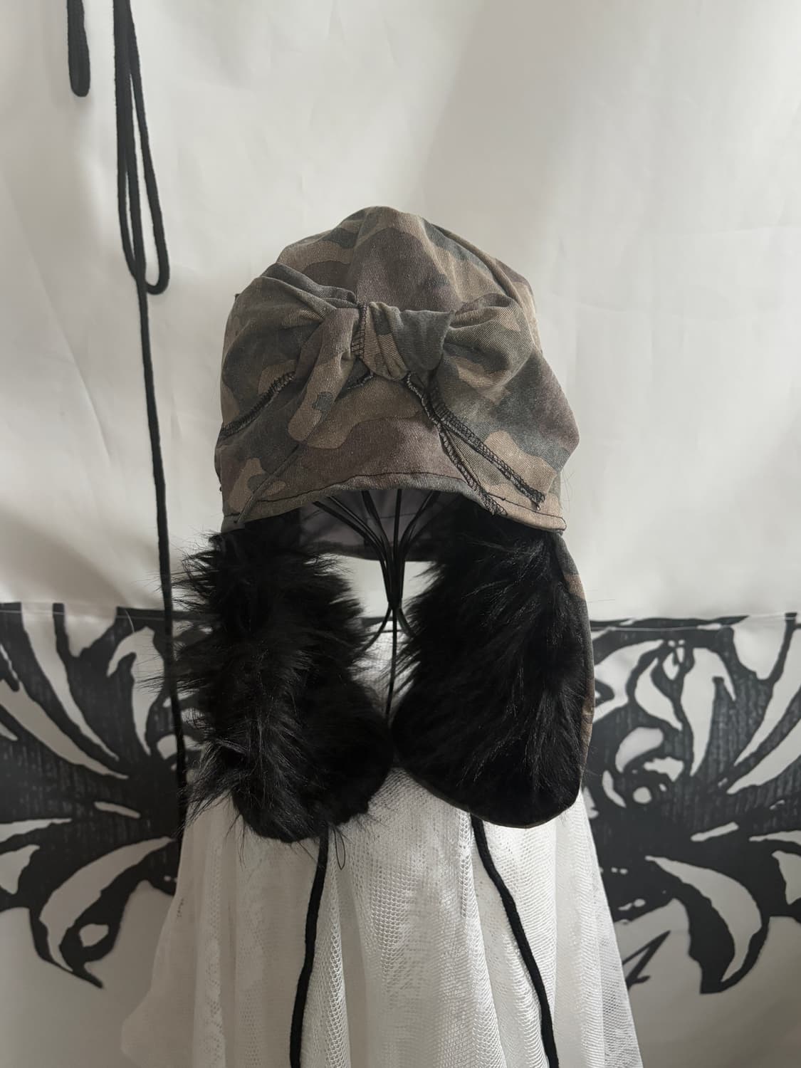 hurt204 카모 리본 트루퍼 햇  상품이미지1