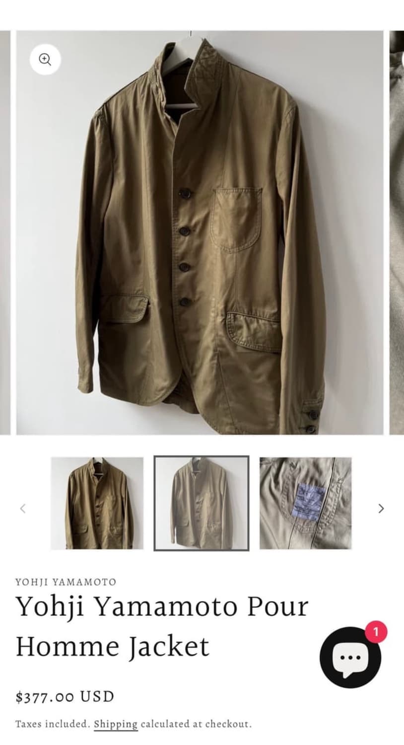 요지야마모토 뿌리옴므 밀리터리자켓 상품이미지6