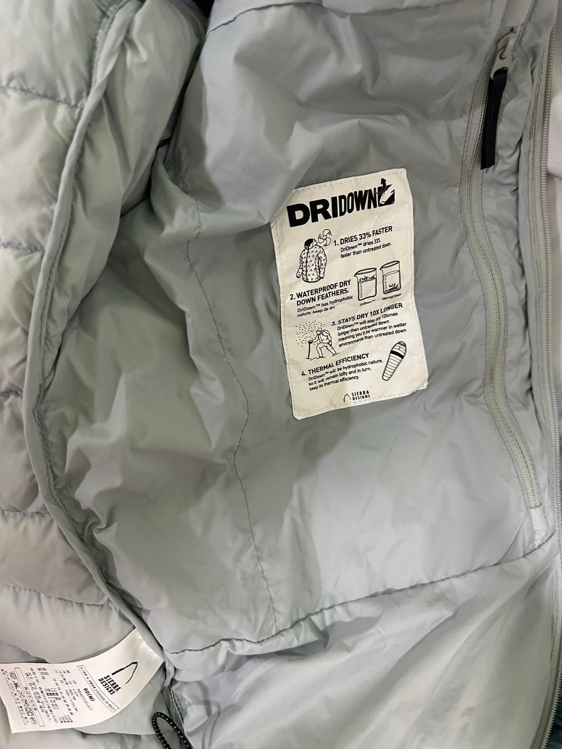 시에라디자인 뮤어 경량패딩 라이트그레이 상품이미지6