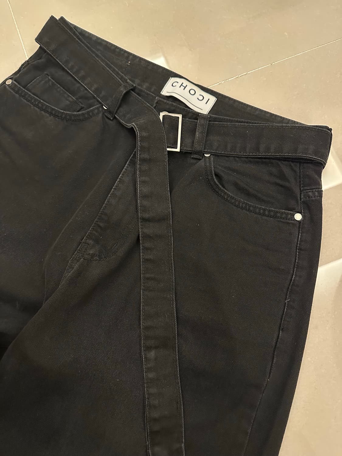 Choci 벨티드 데님팬츠 상품이미지4