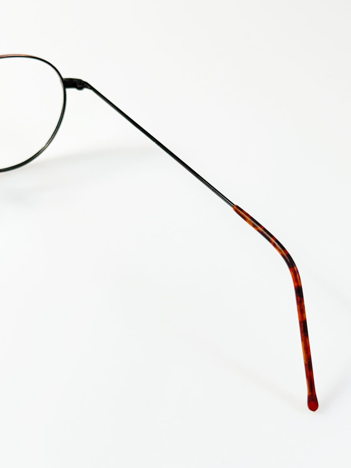 90s 유로피안 클래식 브라운 토터스 슬림 라운드 빈티지 안경 상품이미지6