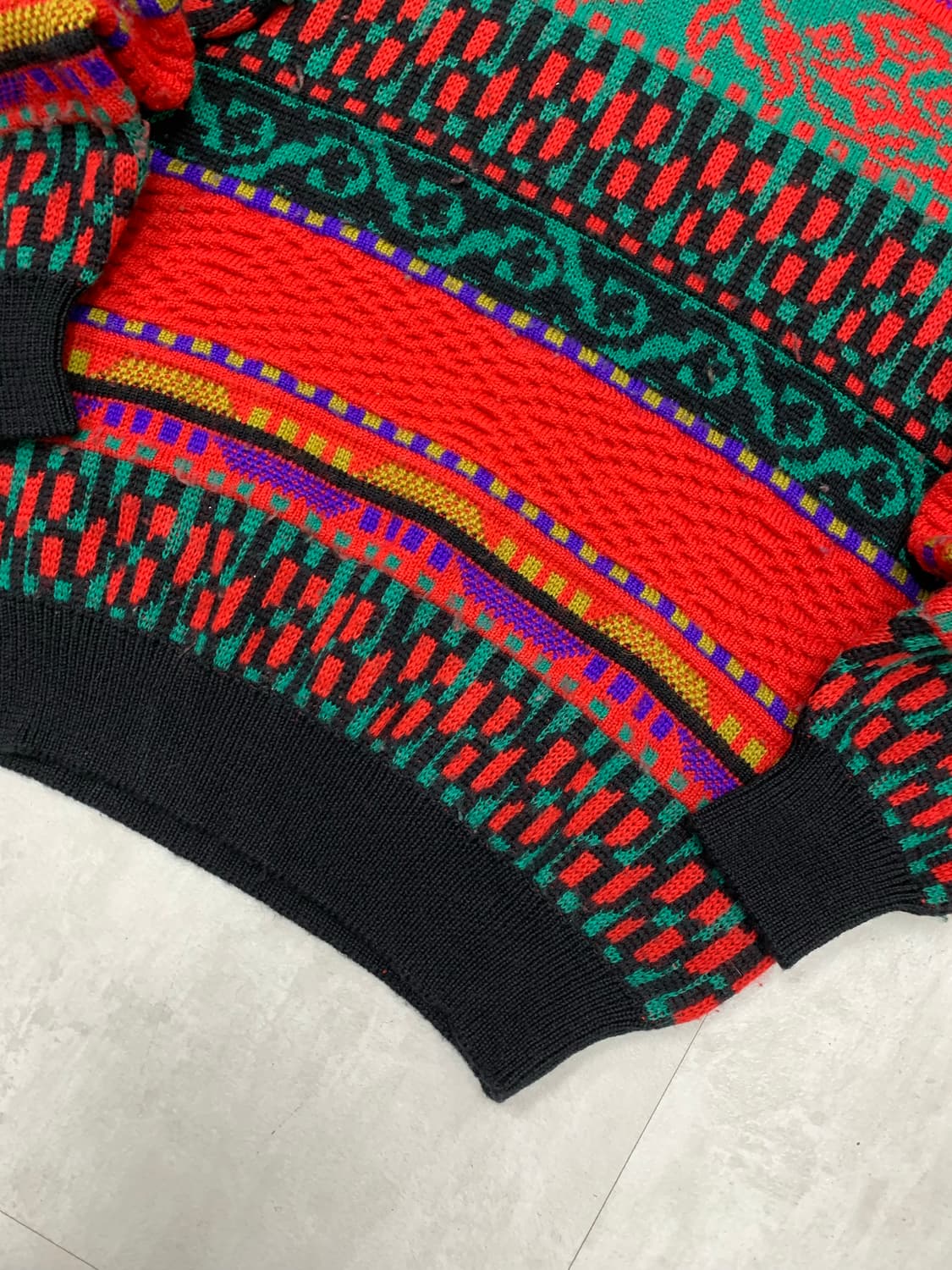 Aderos 레드 패턴 니트 #452 상품이미지3