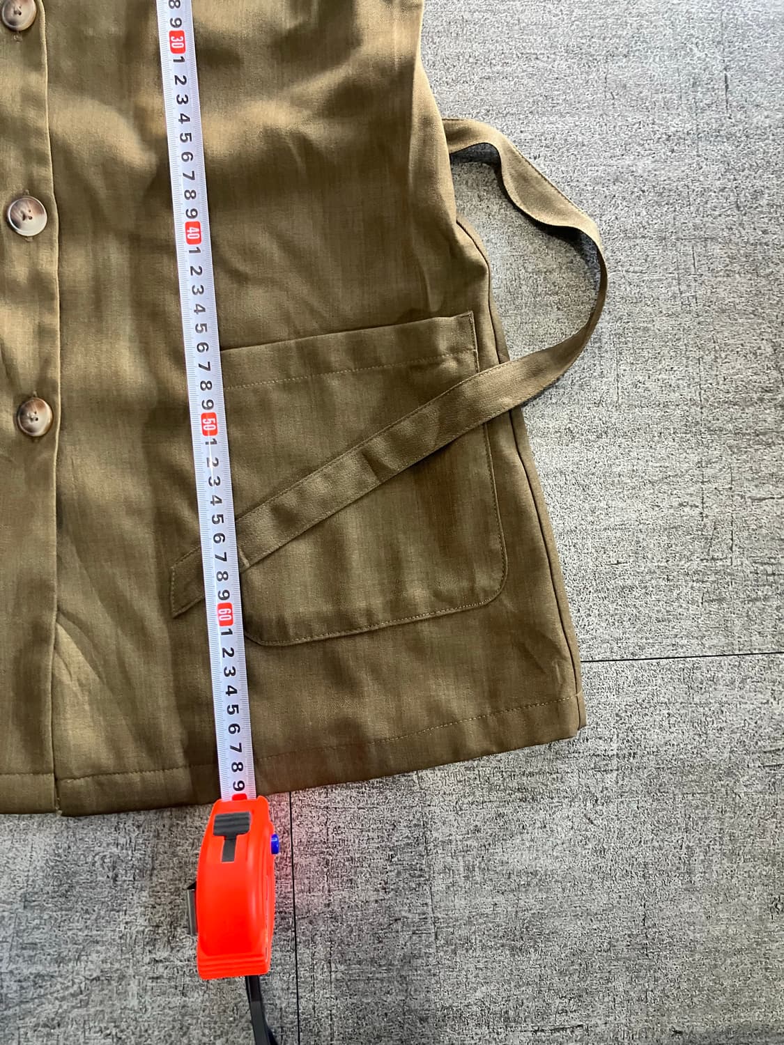 일본빈티지 Gu 하구미모리걸 너드남시골남 투포켓 베스트조끼 카키브라운 상품이미지3