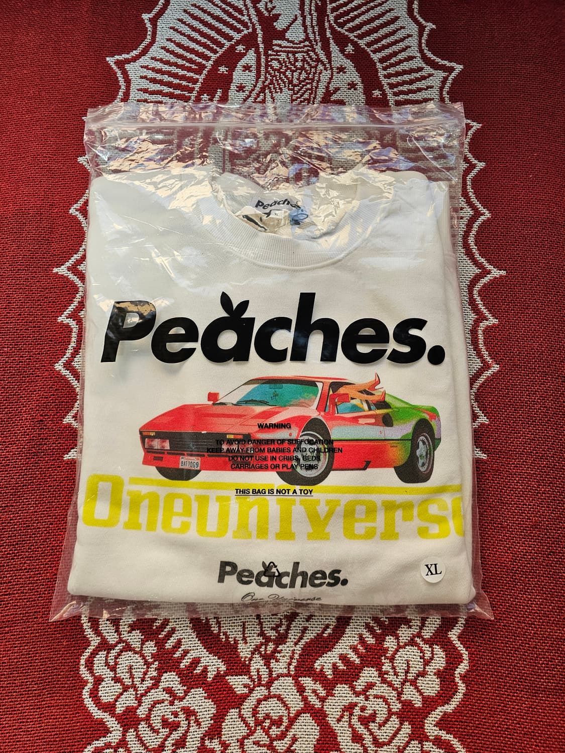 Peaches One Universe 피치스 한정판 맨투맨 XL / 미개 상품이미지1