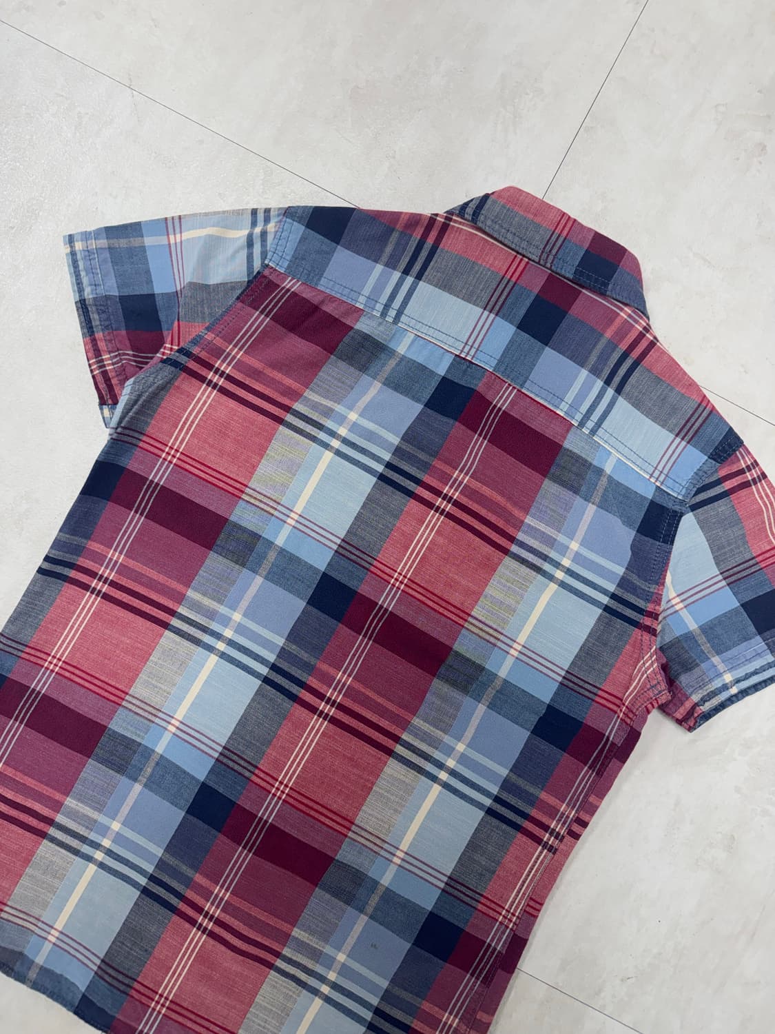 •Vintage  언더우드 슬림핏 체크반팔셔츠 상품이미지6