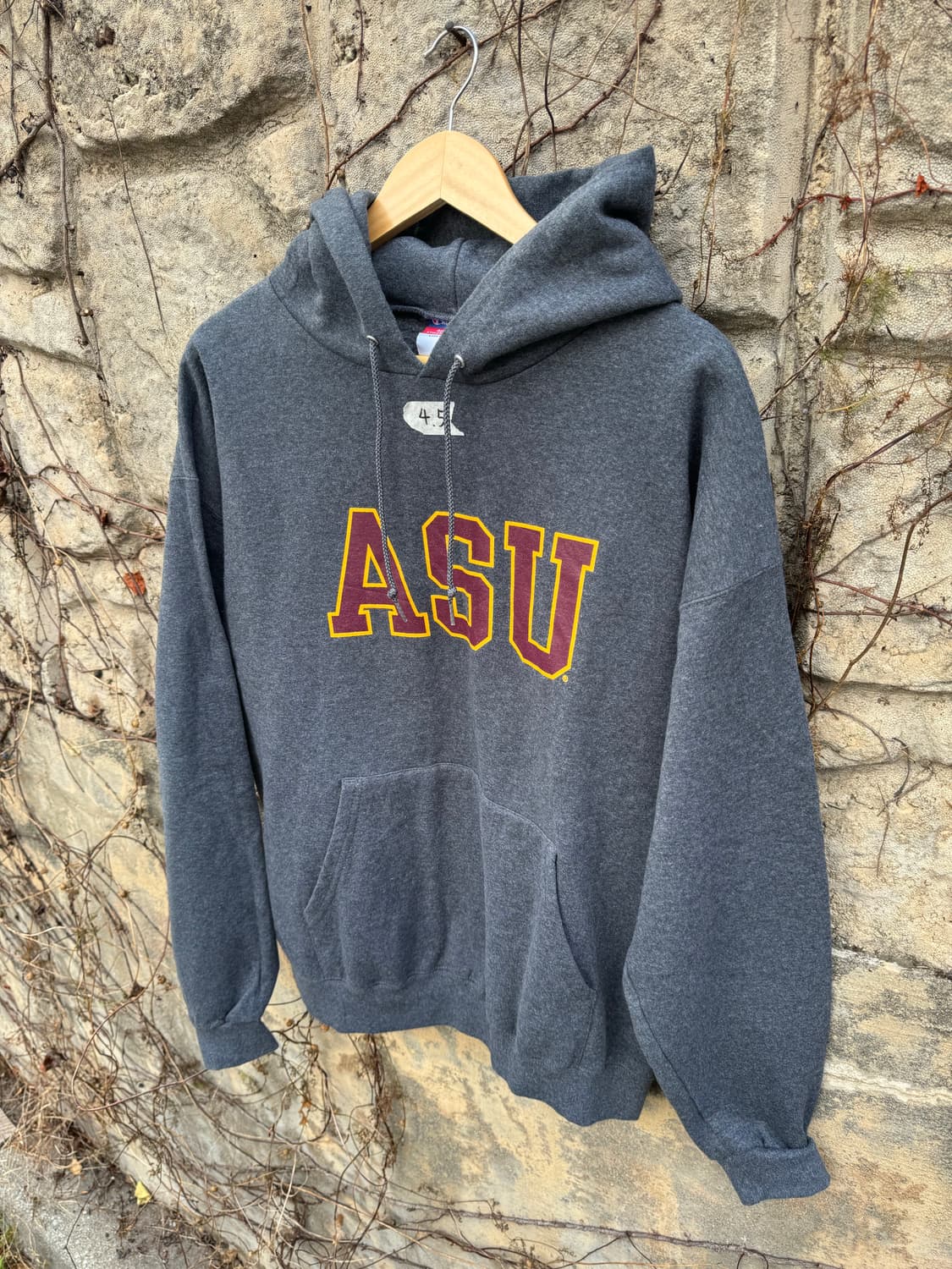 챔피온 빈티지 asu 프린팅 컬리지 대학 후드티 그레이 후드 후디 L 상품이미지3