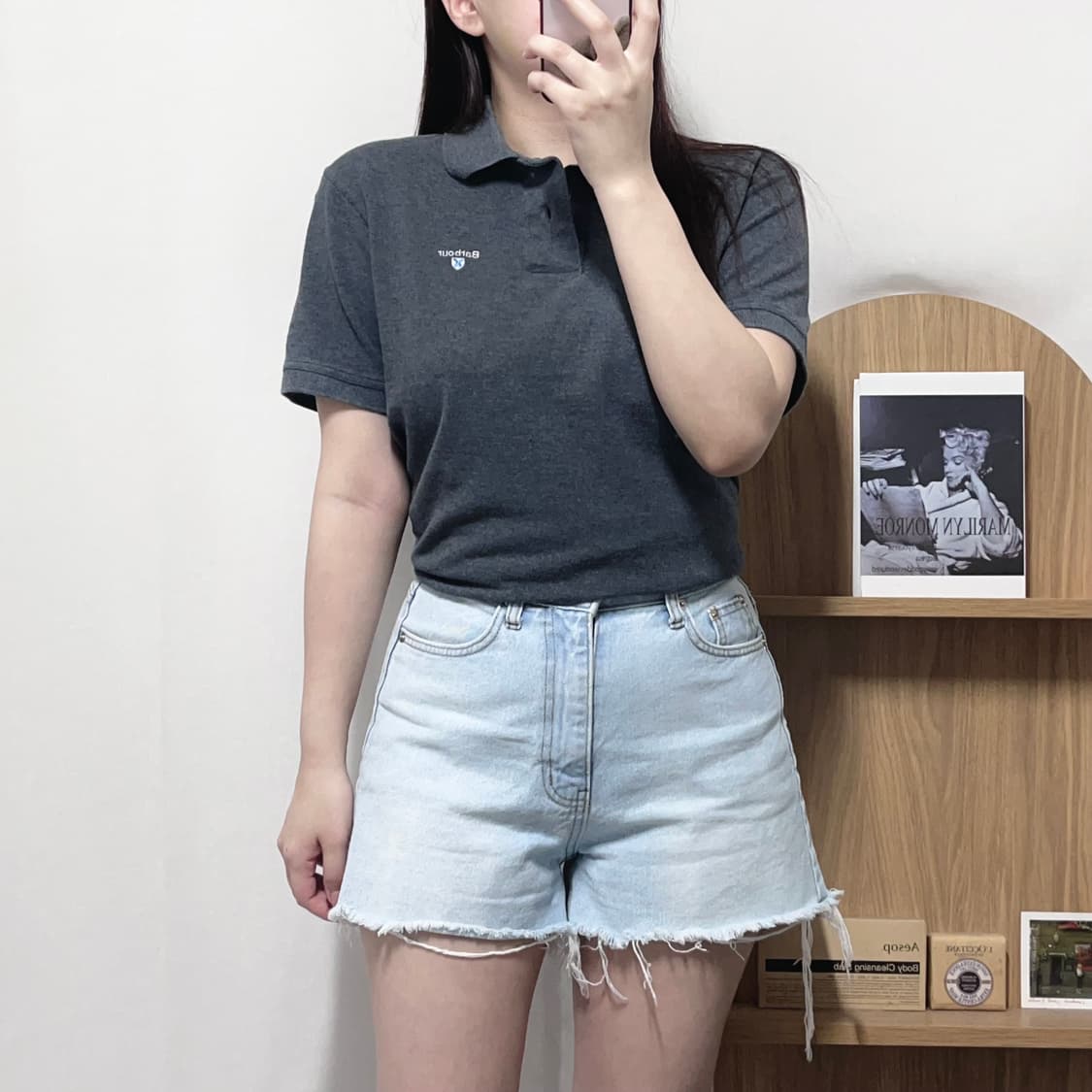 [정품] 바버 딥그레이 반팔카라티 [ M ] 상품이미지2