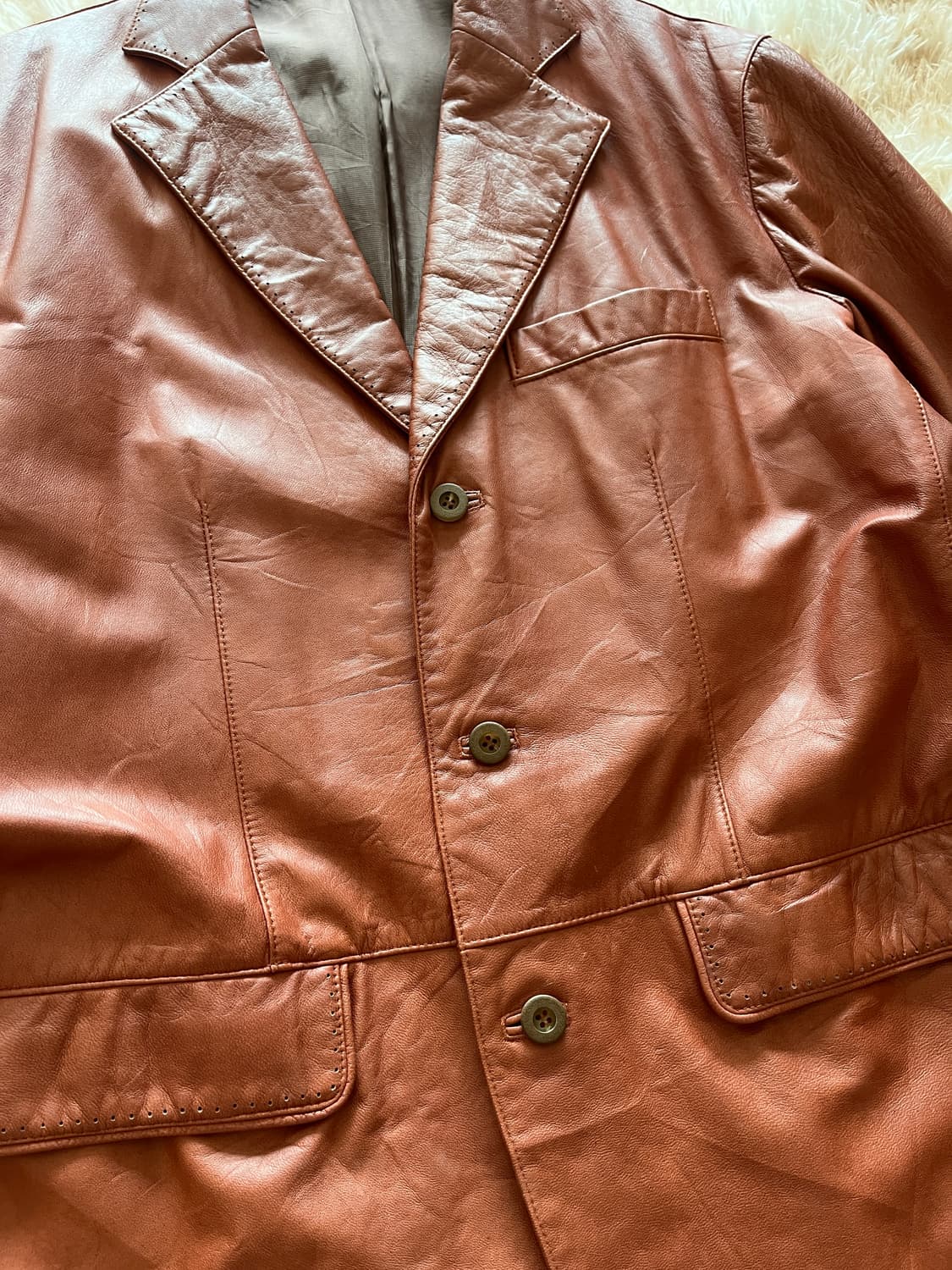 빈티지 가죽 블레이져 상품이미지2