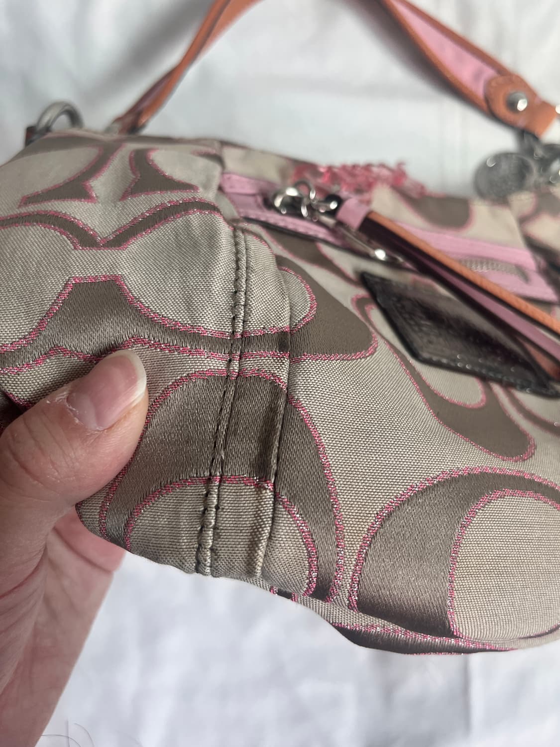 coach pink stitch bag 상품이미지8