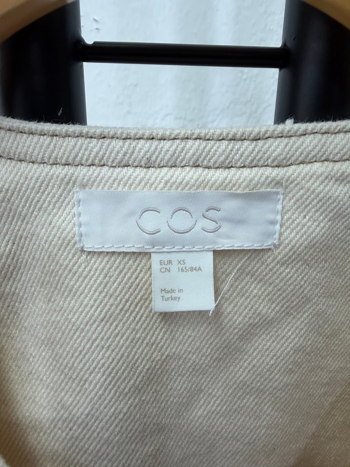 정품) COS 코스 오버사이즈 아이보리 데님 자켓 XS 상품이미지7