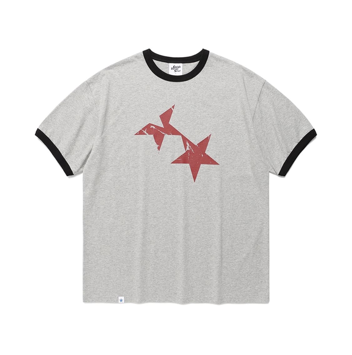 TWIN STAR RINGER SS TEE (GRAY) - M 상품이미지1