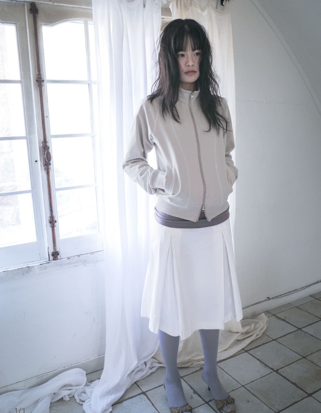 산코파퓨엘라 스티치 하이넥 집업 상품이미지1