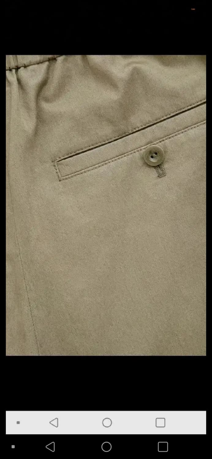 새상품 COS 코스 라운디드 코튼 트라우저 36 카키 상품이미지6