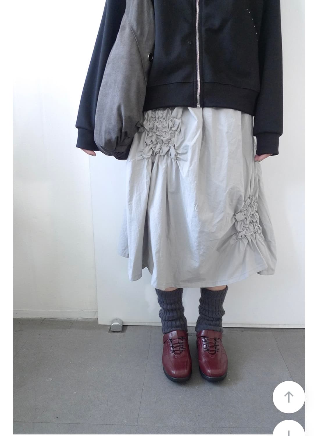 rosette skirt grey 상품이미지1