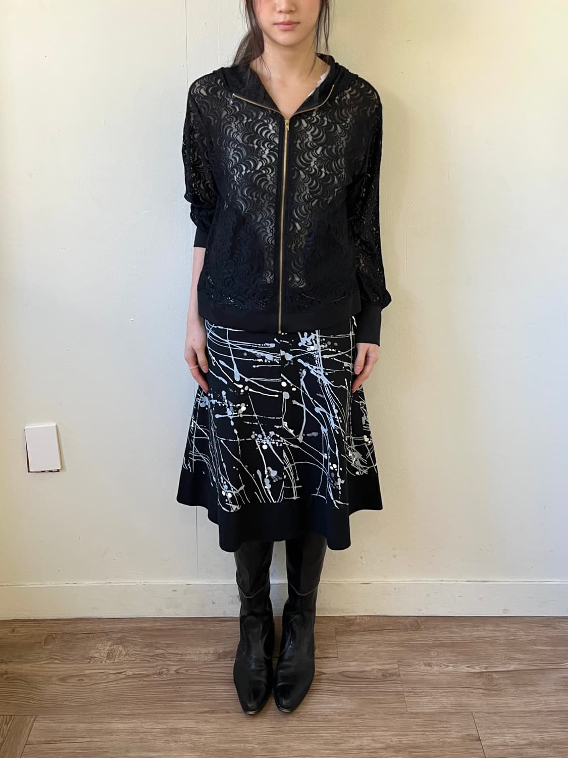 swing by 시스루 후드자켓 상품이미지8