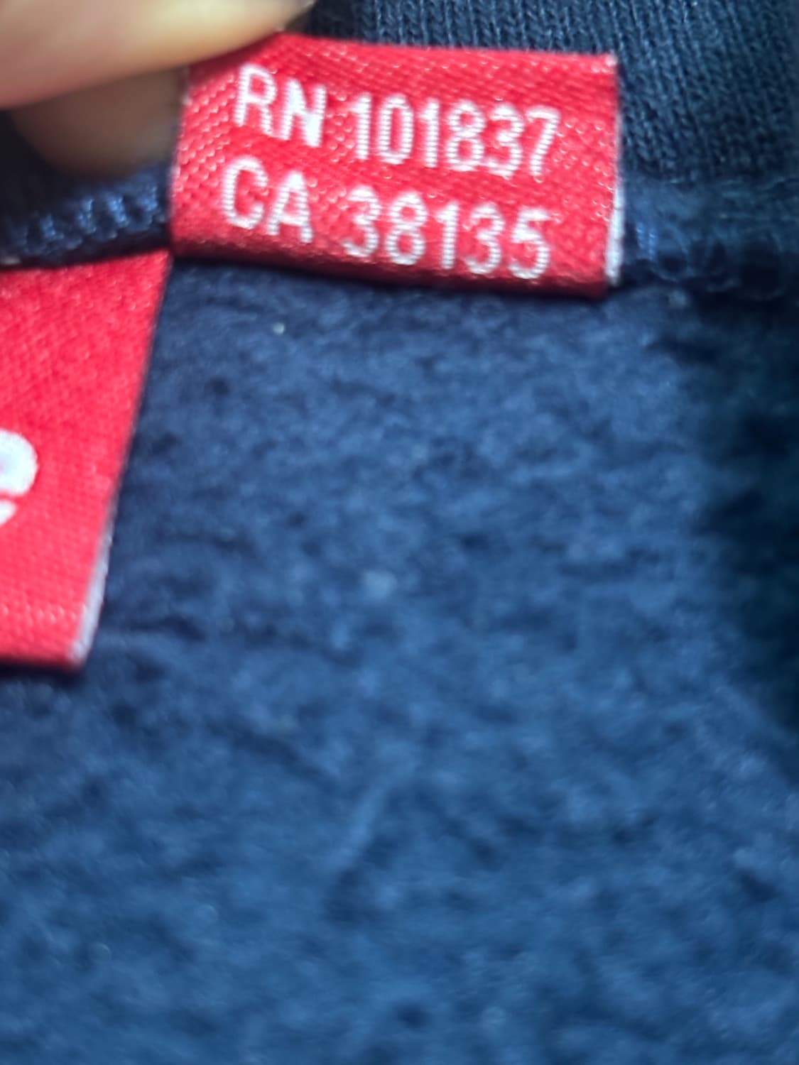 슈프림 네이비 후드집업 L  상품이미지4