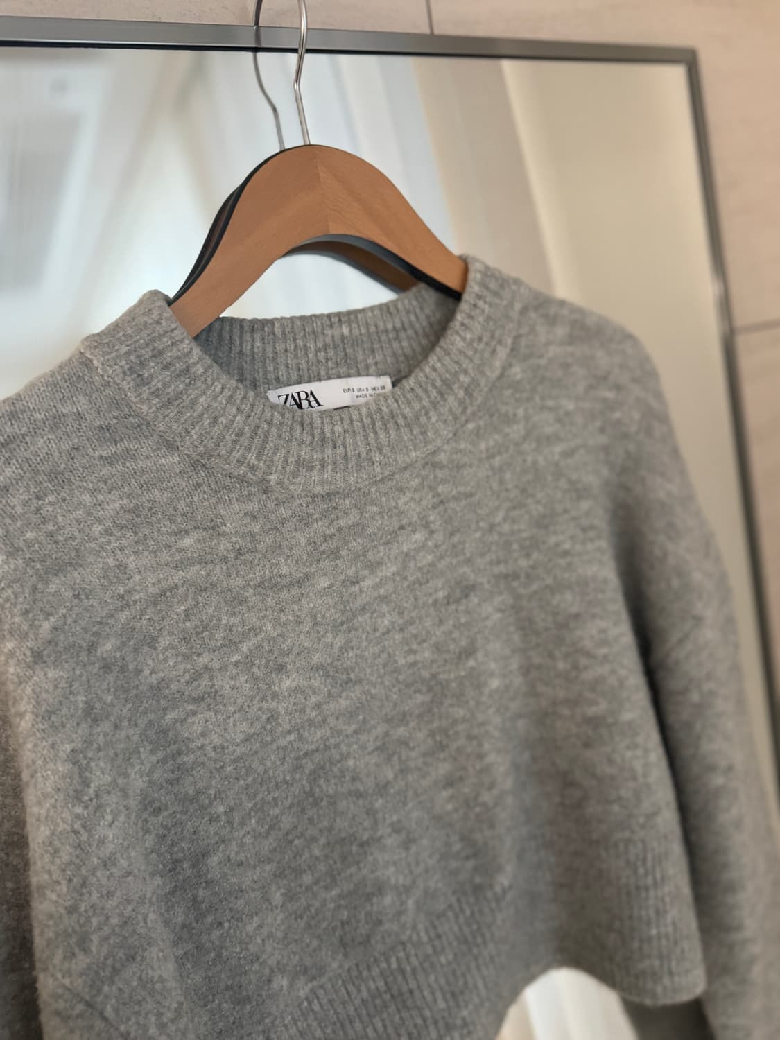 자라(zara) 울 부클 크롭 니트 상품이미지8