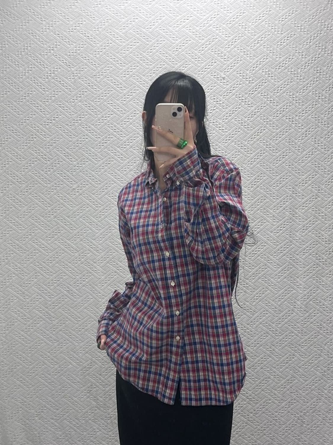 폴로 랄프로렌 빈티지 컨트리 레트로 체크 셔츠 L C08259 상품이미지1