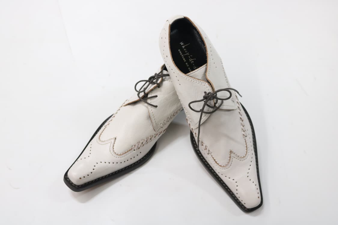 새상품) 훕데두 빈티지 화이트 레더 윙팁 옥스퍼드 슈즈 상품이미지5