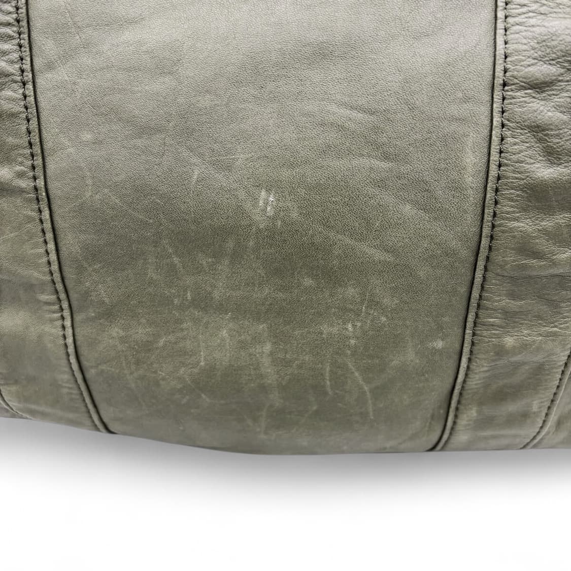 요지 야마모토 와이즈 송아지 가죽 토트백 카키 상품이미지6