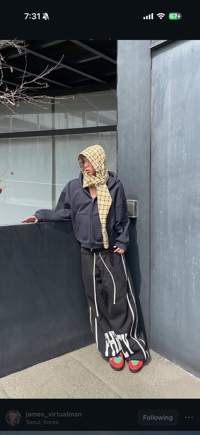 파이오니어스 체크셔츠 후드집업 상품이미지2