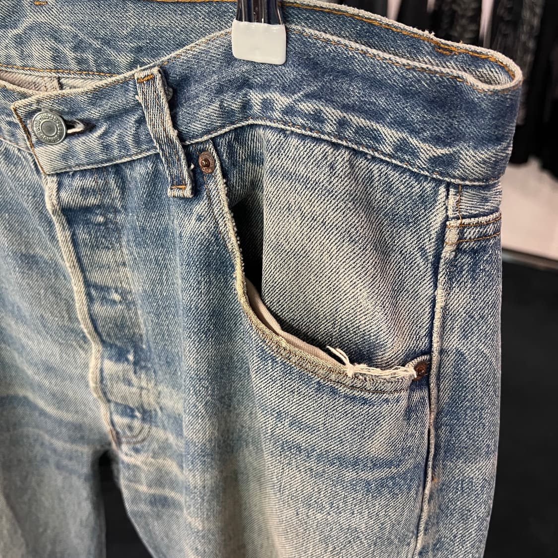 [34] 80s 리바이스 501 USA MADE 데님 청바지 상품이미지3